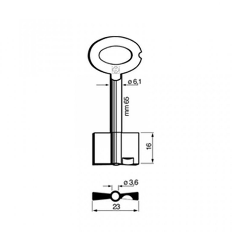 Trezorový klíč 5ME2 (Silca)