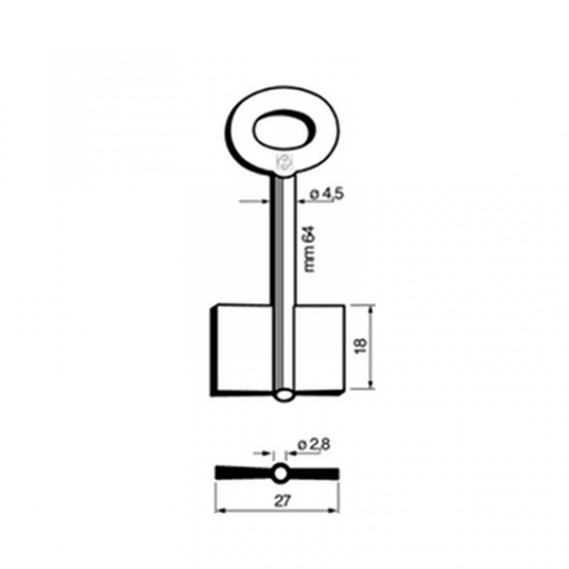 Trezorový klíč 8164STM (Silca)