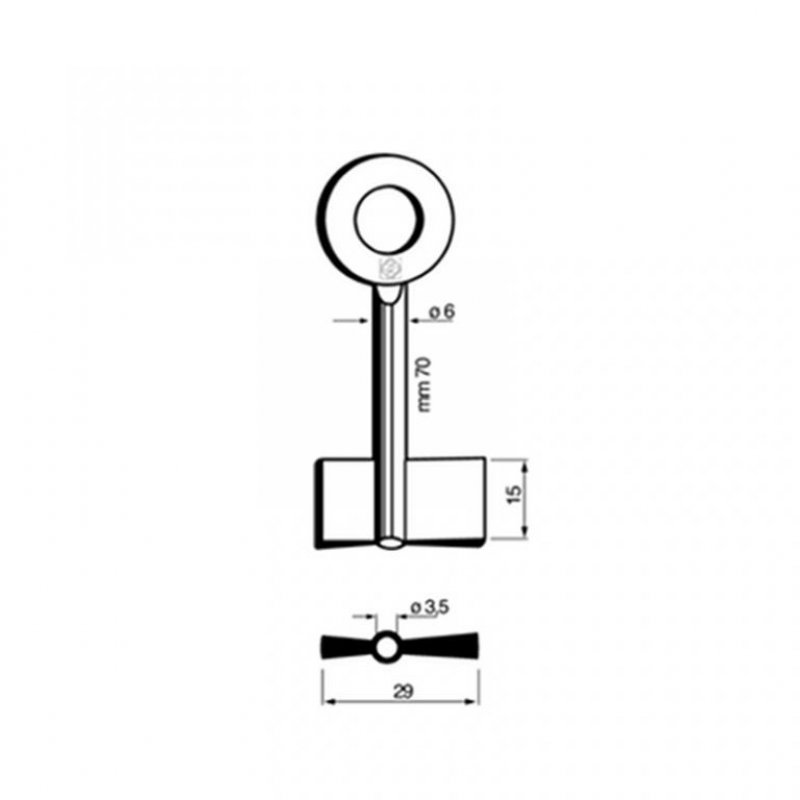 Trezorový klíč 8370PA (Silca)