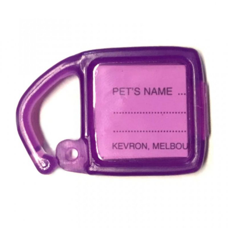Visačka Kevron psí známka fialová