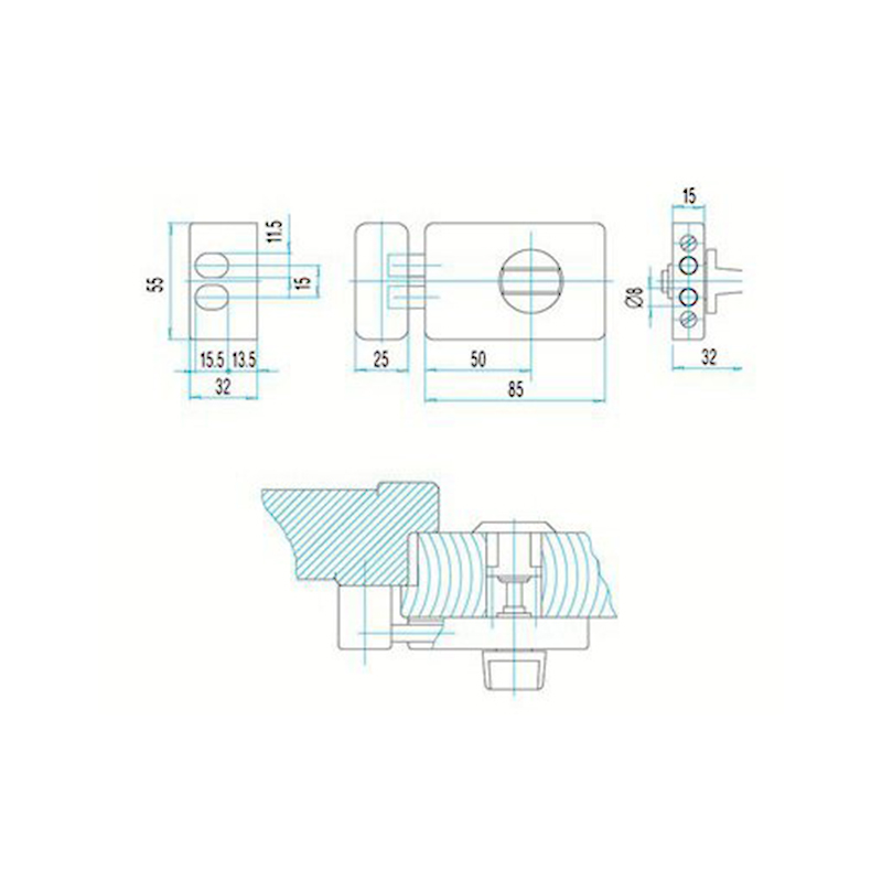 Přídavný zámek 1572- nákres