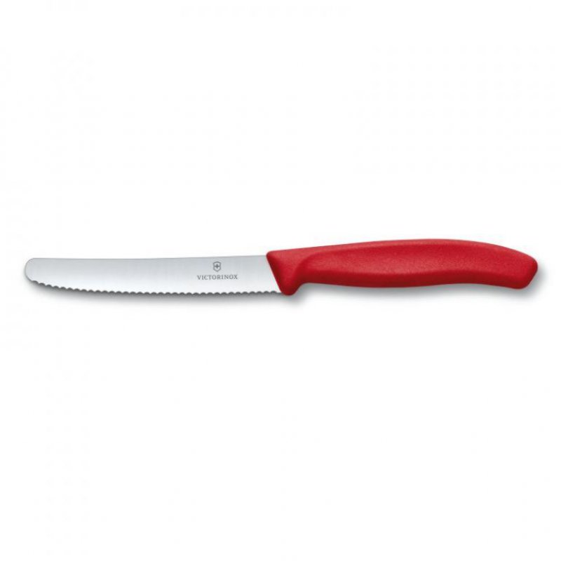 Kuchyňský nůž s vlnkovým ostřím - růžový