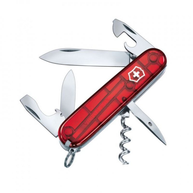 Švýcarský nůž Spartan - červený transparentní