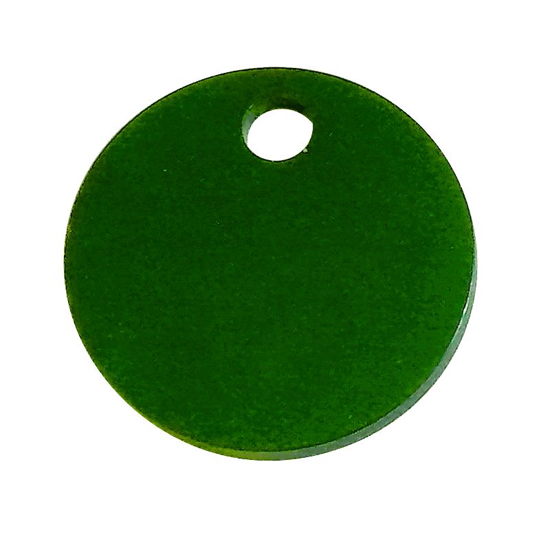 Psí známka pro gravírování (kolečko) - zelená