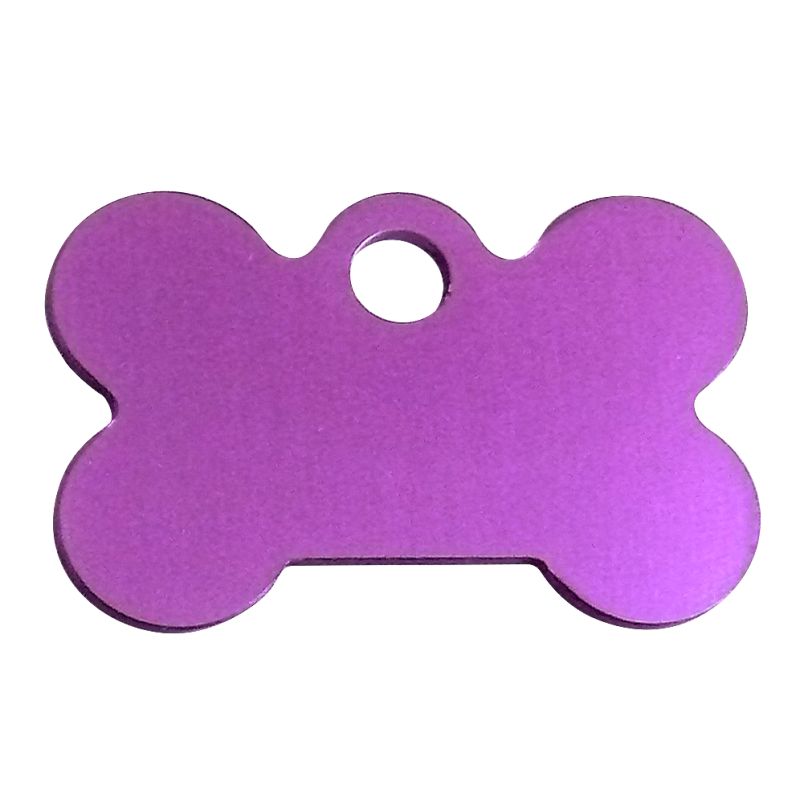 Psí známka pro gravírování (kostička) - fialová