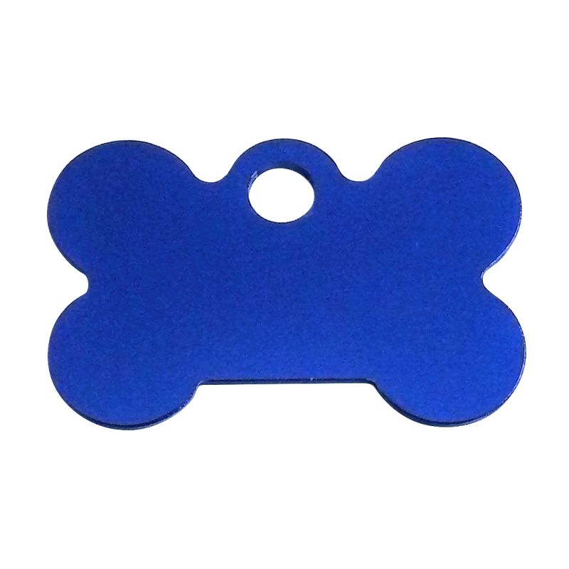 Psí známka pro gravírování (kostička) - modrá