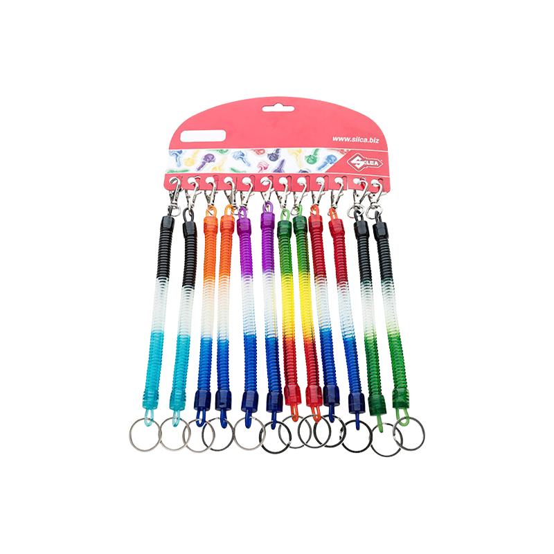 Natahovací spirála na klíče s karabinou