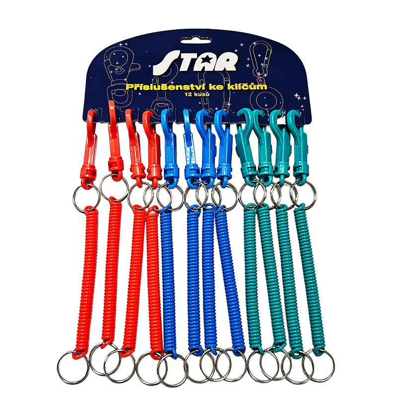 Plastová karabina se spirálou