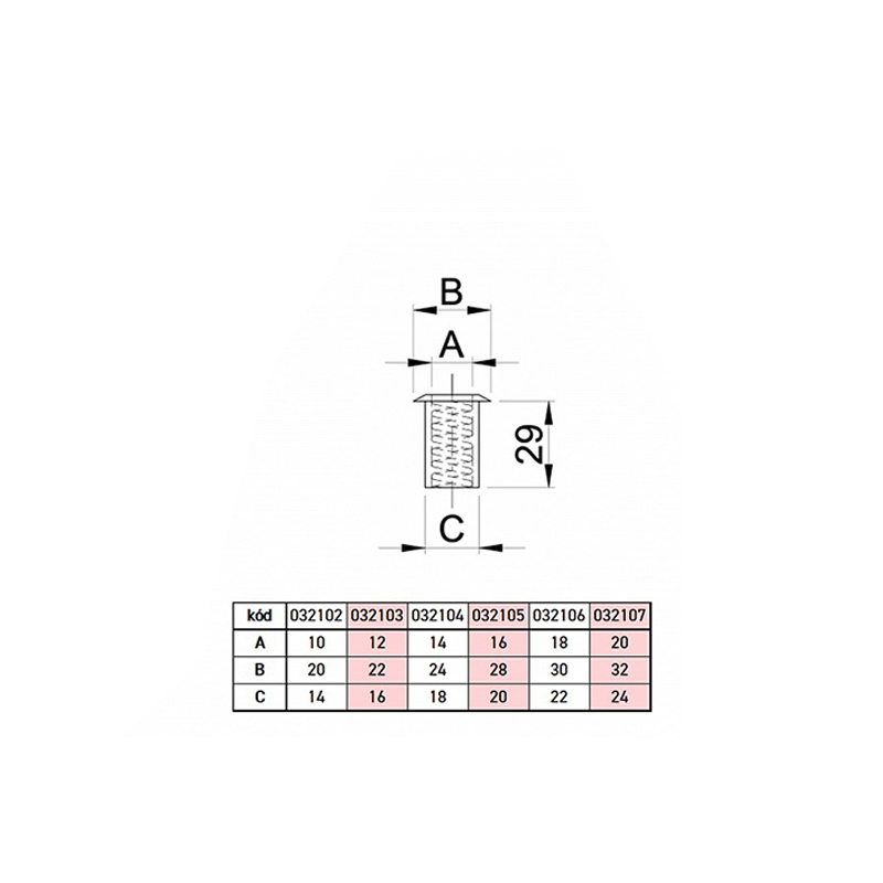 Protikus k zástrči D12 s prachovkou F1- rozměr
